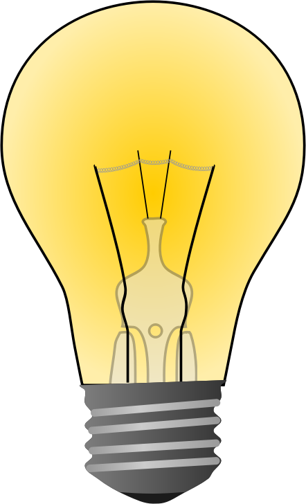442x728 Light Bulb Clip Art Free To Use Clipartix Intended For Plan