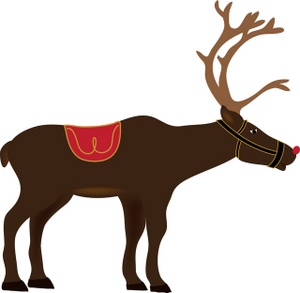 300x293 Cartoon Reindeer Clipart