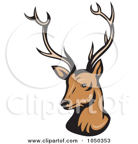 450x470 Royalty Free (Rf) Clip Art Illustration Of A Reindeer Head By