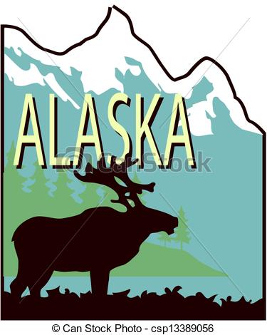 375x470 Alaska Clipart Vector