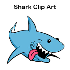 225x225 Free Cartoon Shark Clipart, Shark Outline And Shark Silhouette