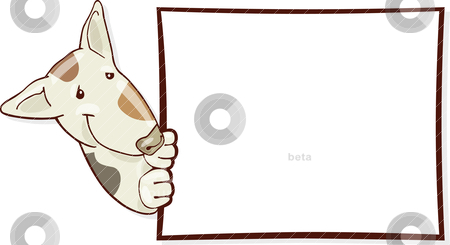450x245 Bull Terrier Dog And Card Stock Vector