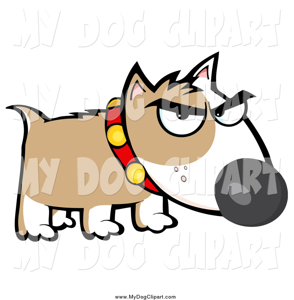 1024x1044 Clip Art Of A Mean Bull Terrier Dog By Hit Toon