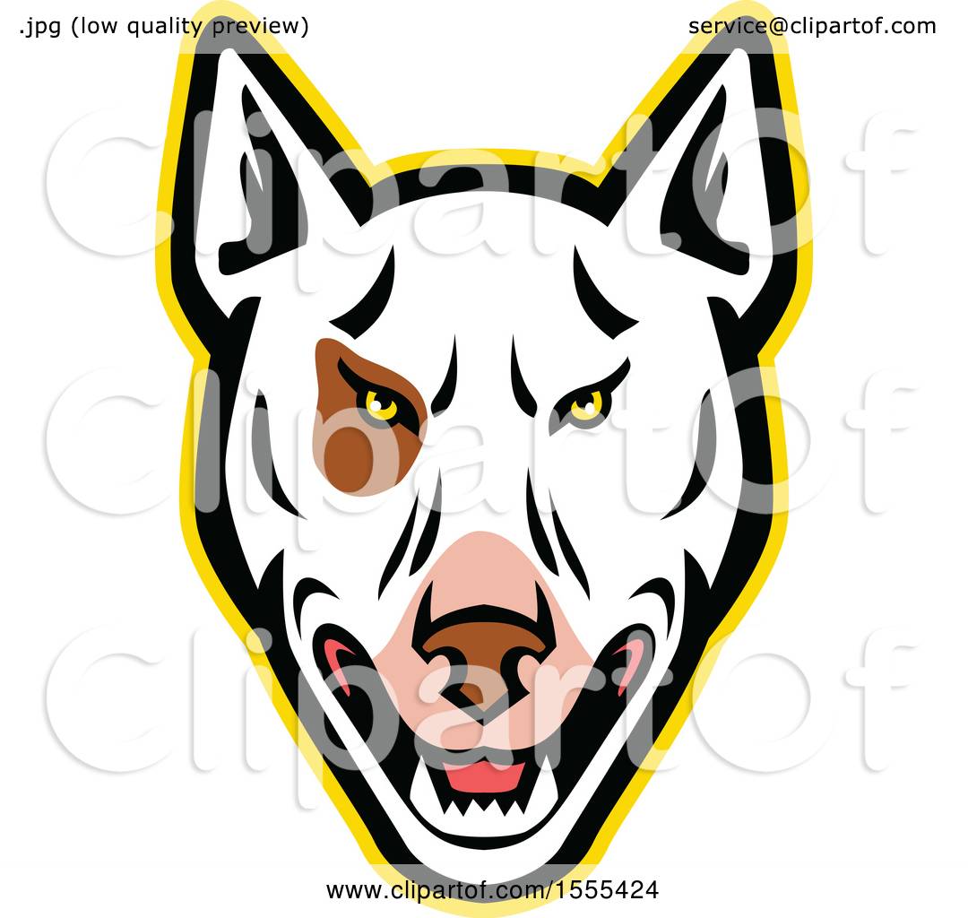 1080x1024 Clipart Of A Retro Bull Terrier Dog Mascot Head