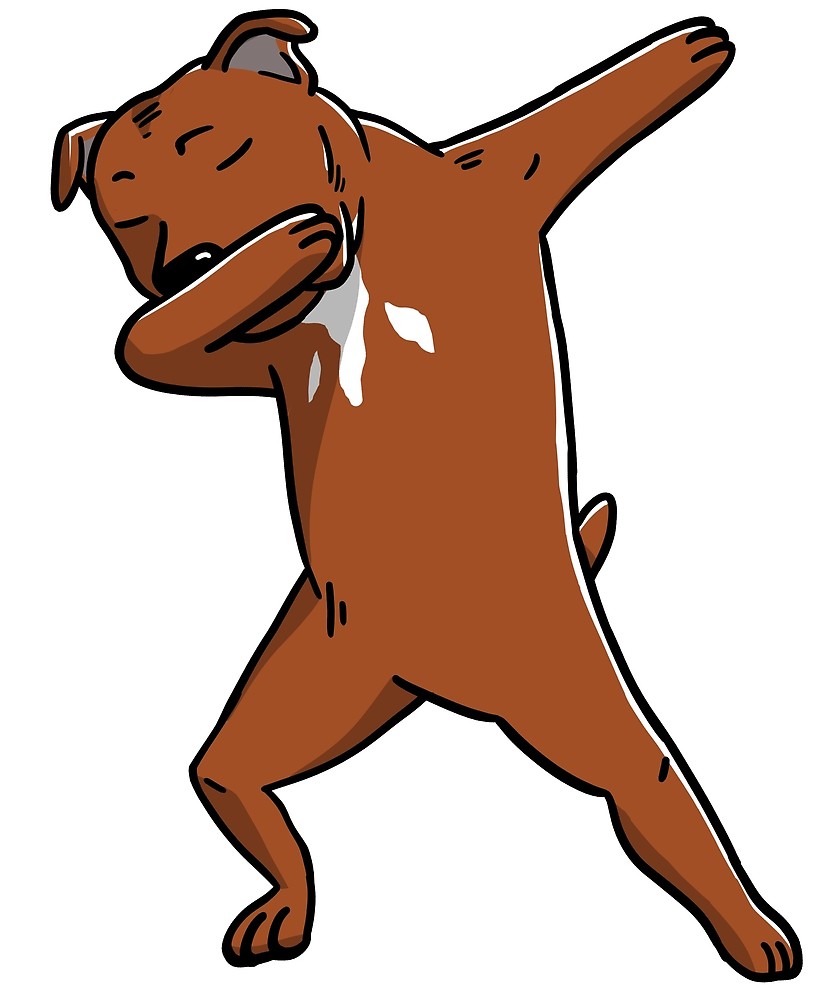 833x1000 Funny Brown Staffordshire Bull Terrier Dabbing By Ilovepaws