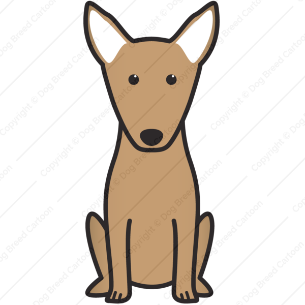 600x600 Miniature Bull Terrier Brown Edition Dog Breed Cartoon