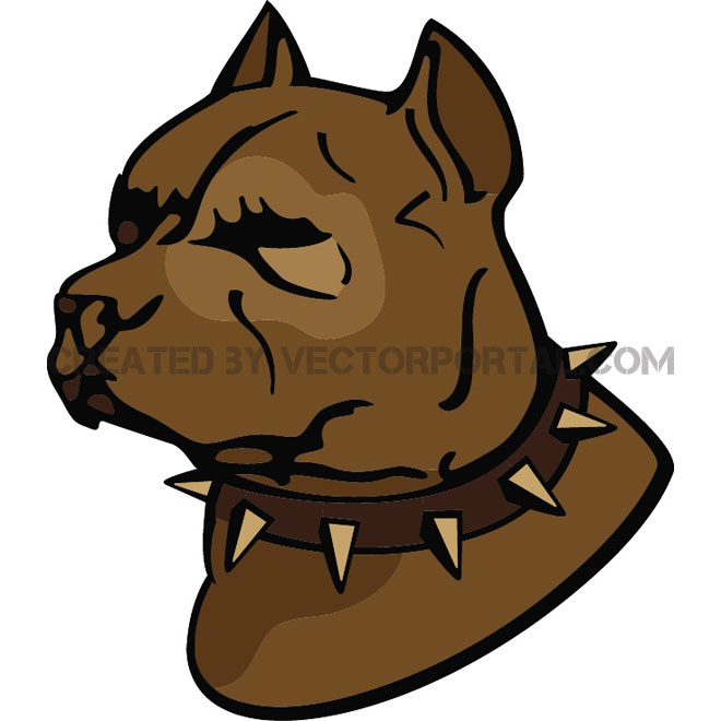 660x660 Pit Bull Dog Vector Illustration