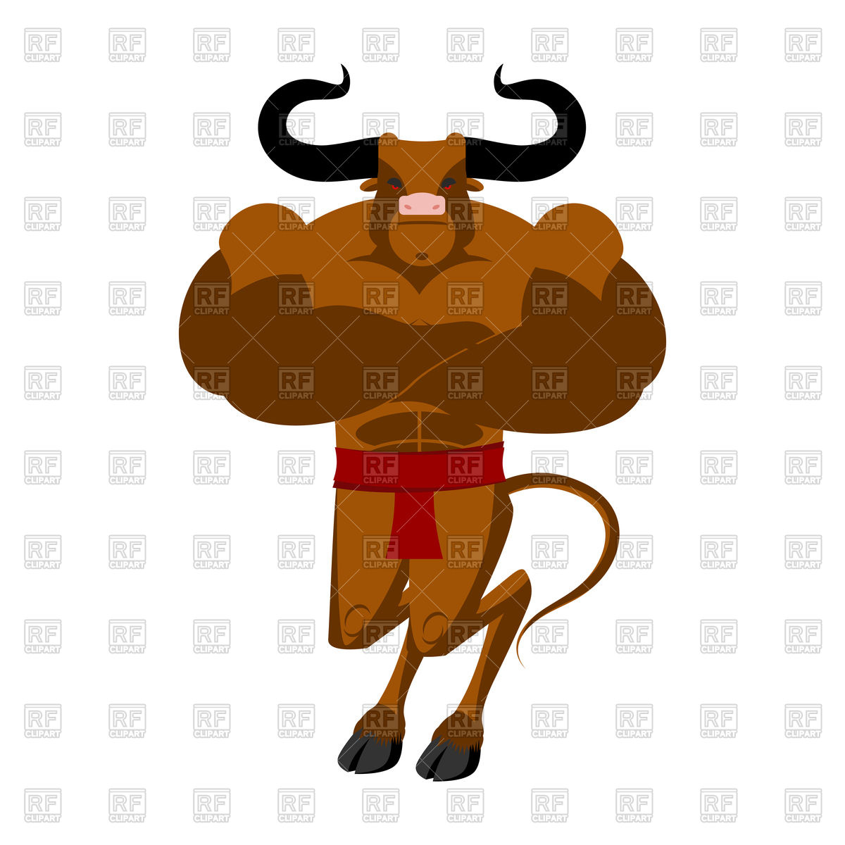 1200x1200 Bull Monster Royalty Free Vector Clip Art Image