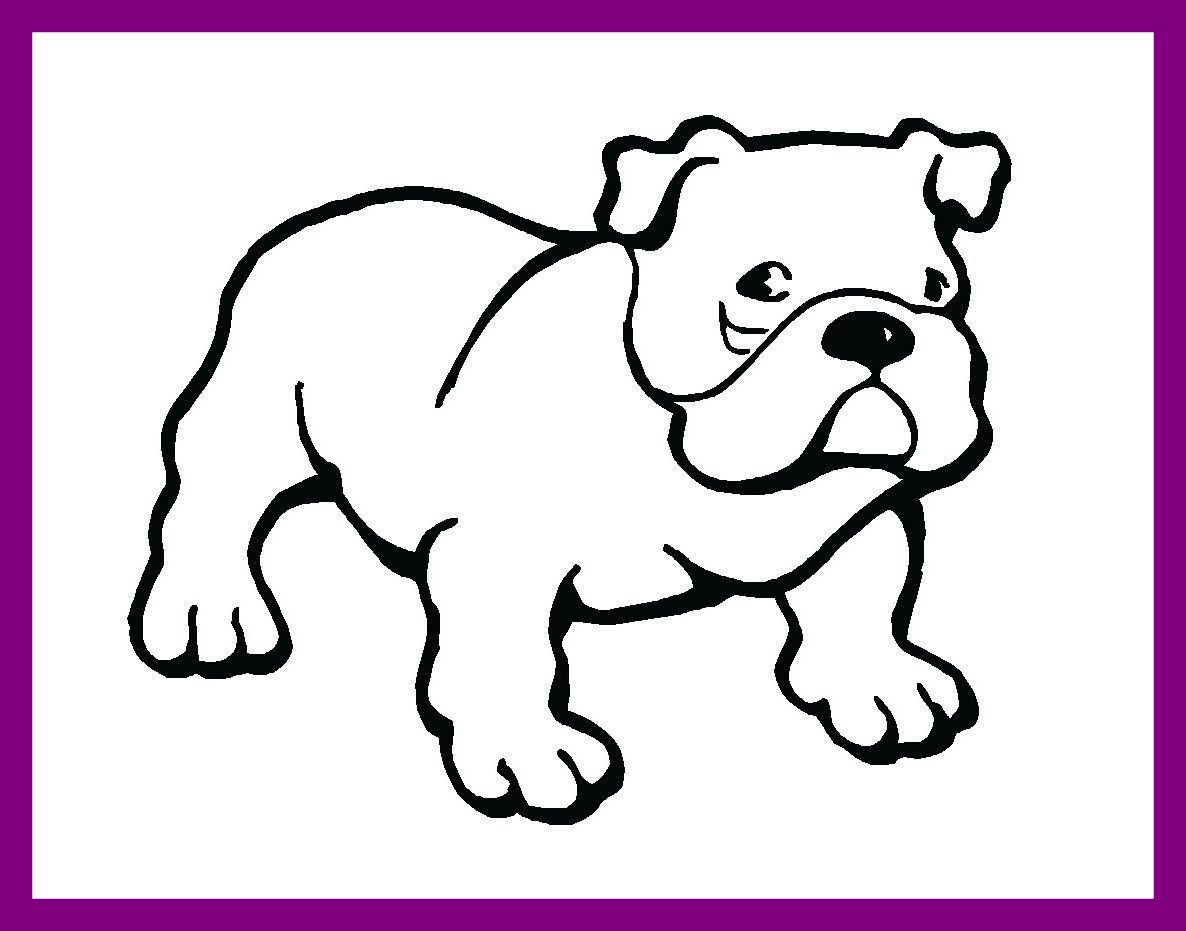1186x931 Shocking Cartoon Of A Black And White Cute Bulldog Puppy Dog