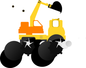 298x237 Bulldozer, Orange And Yellow Clip Art