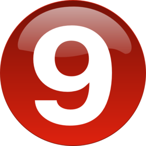 300x300 Bullet 9 Red 9 Clip Art