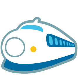 266x266 Emoji Android High Speed Train With Bullet Nose