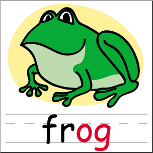 304x304 Clip Art Basic Words Og Phonics Frog Color I