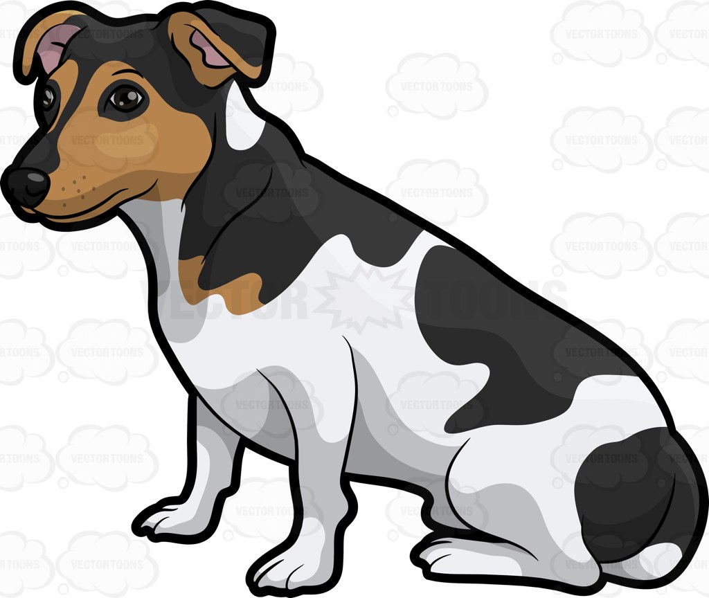 1024x864 A Jack Russell Terrier Looking Calm Cartoon Clipart Vector Toons