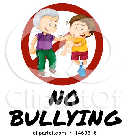 450x470 Clipart Of A Mean Boy Bullying Other Kids