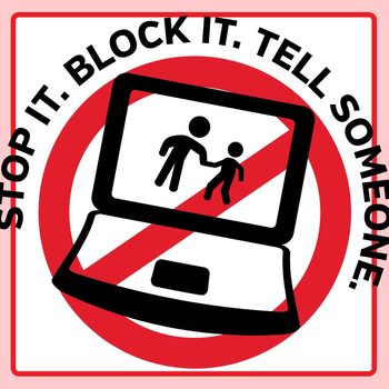 350x350 Stop Cyber Bullying Signs Symbols Icons Clip Art Set