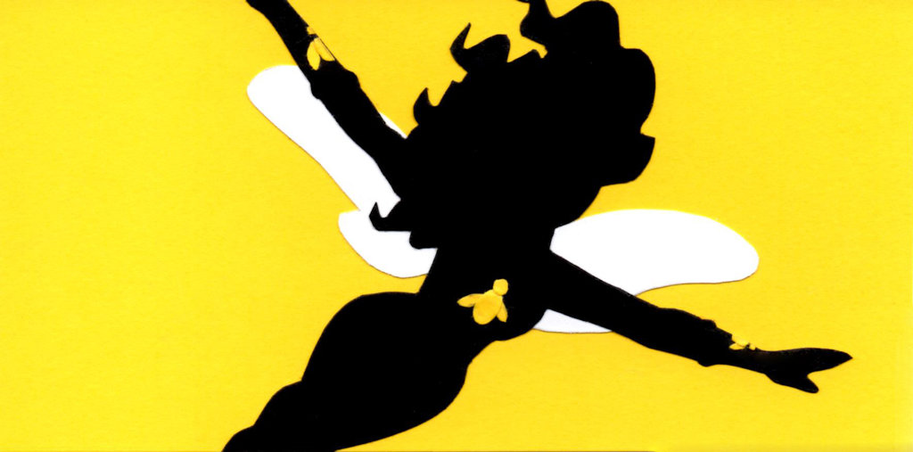 1024x507 Dc Super Hero Girls Bumblebee Silhouette Papercut By Say Andy