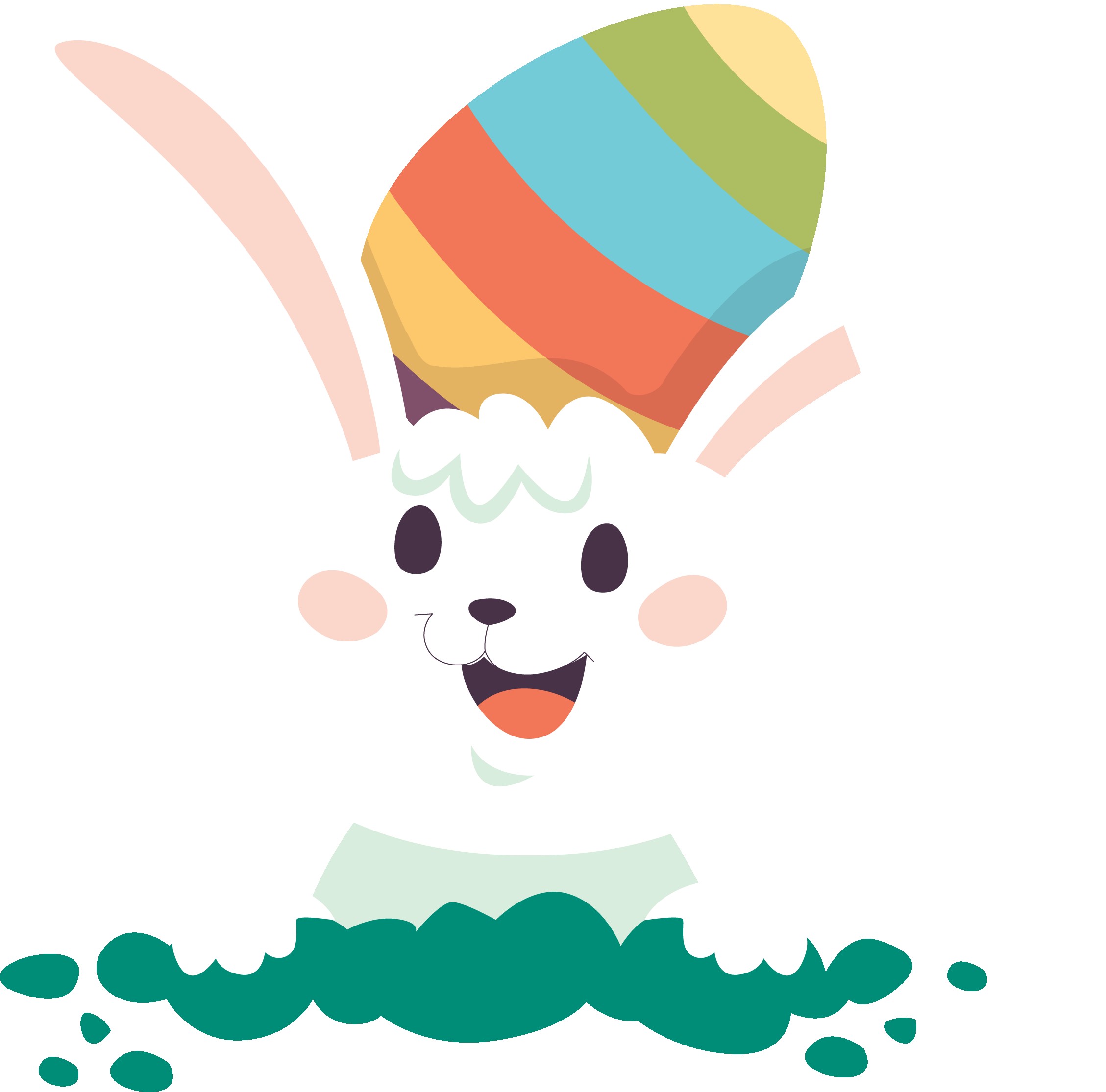 2257x2230 Blue Bunny Rabbit With Carrot Free Clip Art Inside Clipart Png