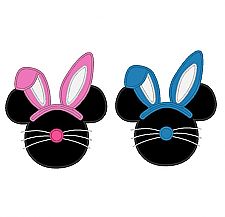 225x217 Mickey Mouse With Pink Easter Bunny Ears Instant Download Digital
