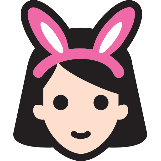 512x512 Woman With Bunny Ears Emoji For Facebook, Email Amp Sms Id  10020