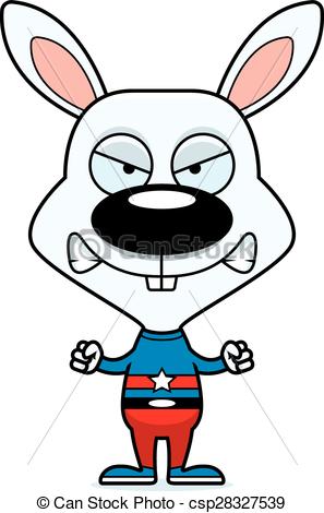 297x470 Cartoon Angry Superhero Bunny. A Cartoon Superhero Bunny