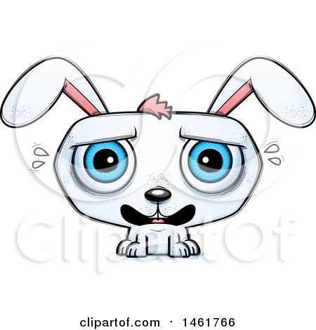 450x470 Clipart Of A Cartoon Lineart Grinning Evil Bunny Rabbit