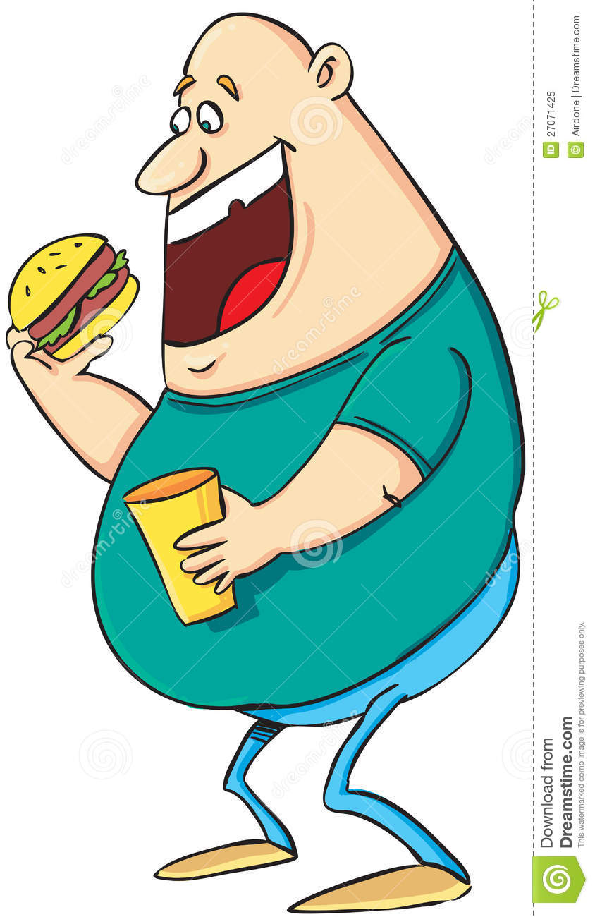844x1300 Man Eating Burger Clipart