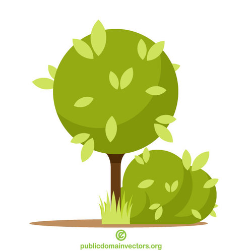 500x500 Green Bush Vector Image Public Domain Vectors