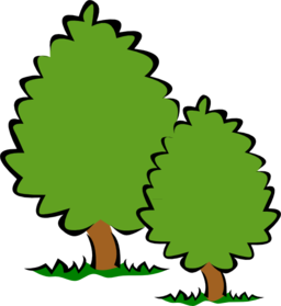 256x279 Small Trees Bushes Clipart I2clipart