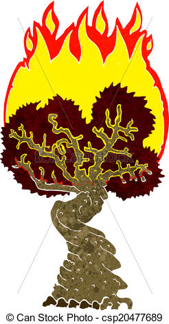 246x470 Tree Burning Clipart