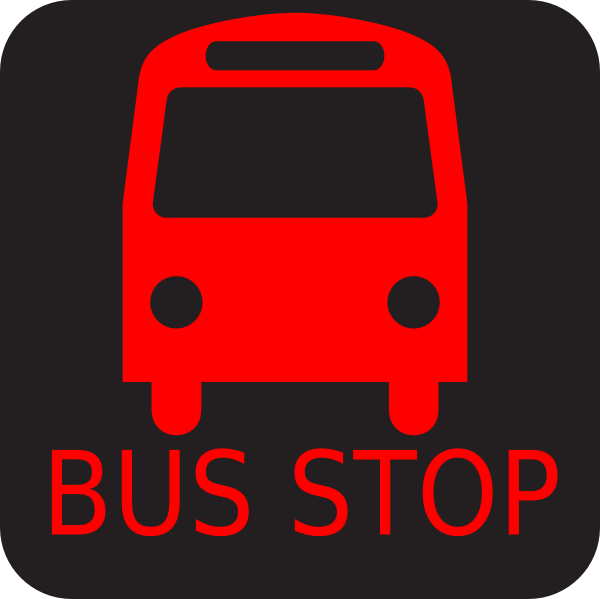 600x599 Red Bus Stop Clip Art