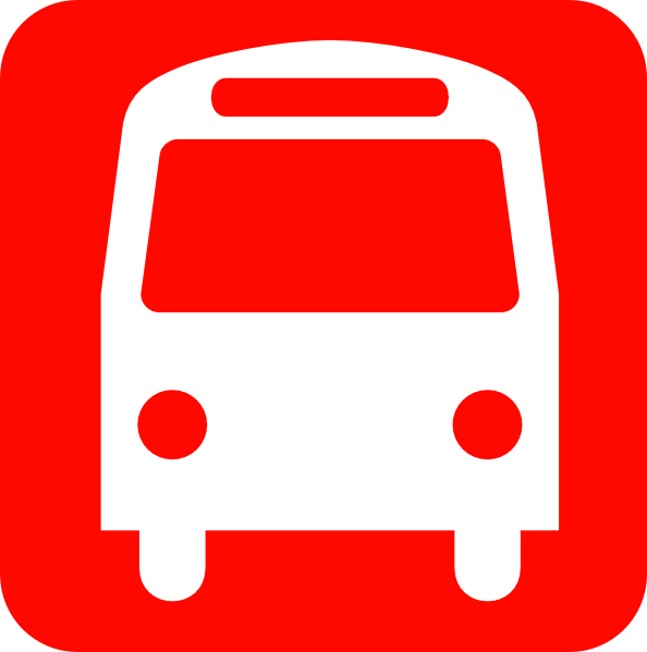 594x599 Bus Stop (Red) Clip Art