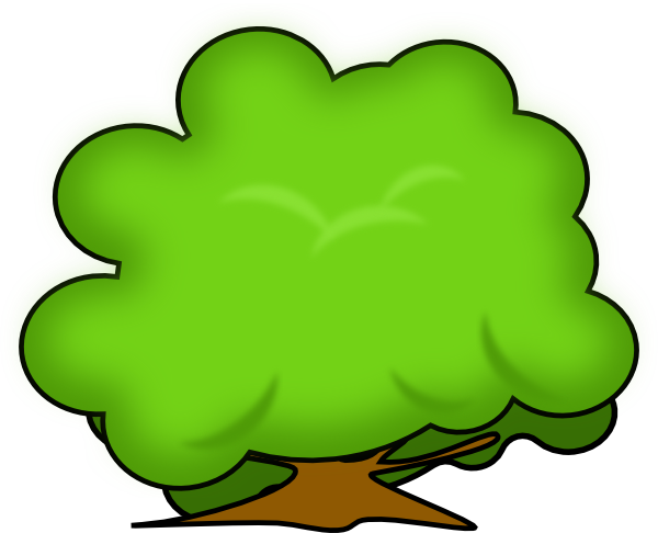 600x486 Bush Outline Clip Art