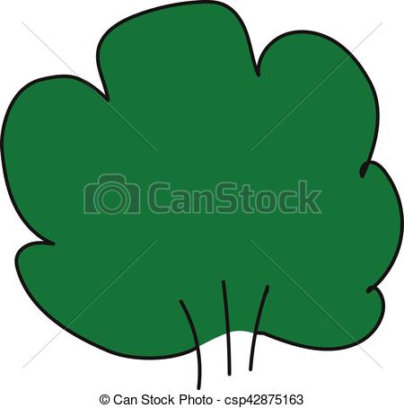 450x454 Bush.eps. Lush Green Bush On A White Background. Clip Art Vector