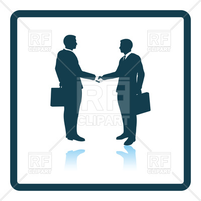 400x400 Icon Of Meeting Businessmen, Business Handshake Royalty Free
