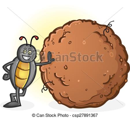 450x409 A Proud, Smiling And Busy Dung Beetle With A Big Ball Of Clip