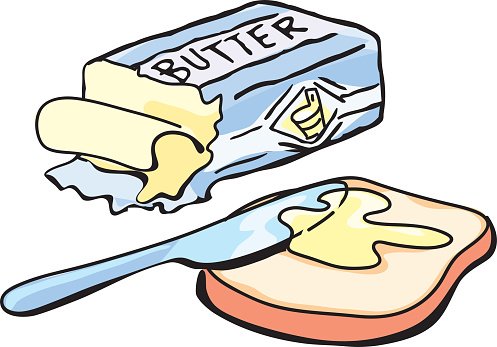 497x347 Butter And Bread Premium Clipart