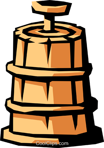 336x480 Butter Churn Royalty Free Vector Clip Art Illustration Indu0743