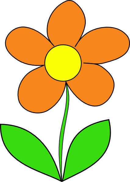 426x597 Orange Flower Png, Svg Clip Art For Web