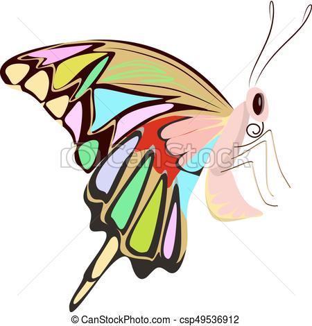 450x470 Isolated Beautiful Butterfly. Isolated Beautiful Butterfly