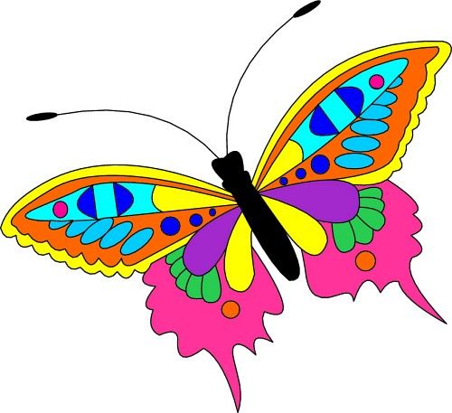 500x457 Clip Art Butterfly