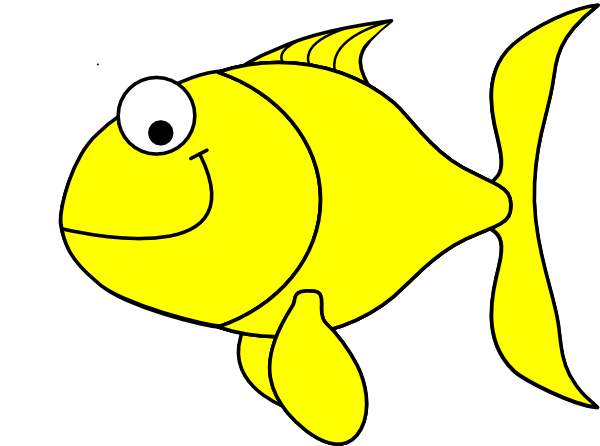 600x446 Yellow Fish Clip Art