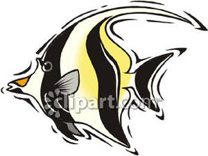 300x225 Butterflyfish Clipart Black And White
