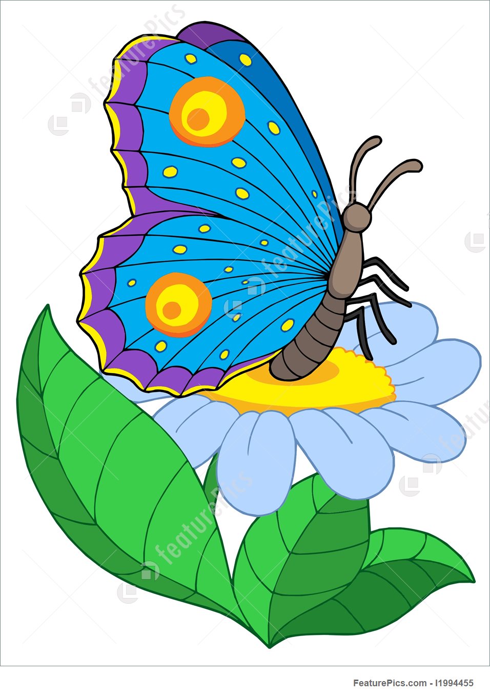 956x1360 Illustration Of Butterfly With Flower