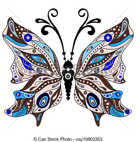 450x470 Butterfly Outline Clip Art
