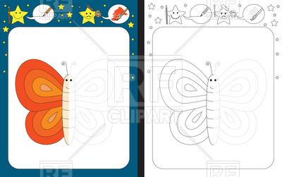 400x251 Preschool Worksheet For Practicing Fine Motor Skills, Outline