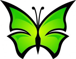 300x234 Butterfly Outline Clip Art