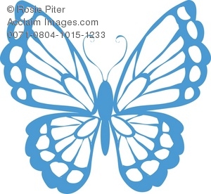 300x276 Butterfly Clipart Blue