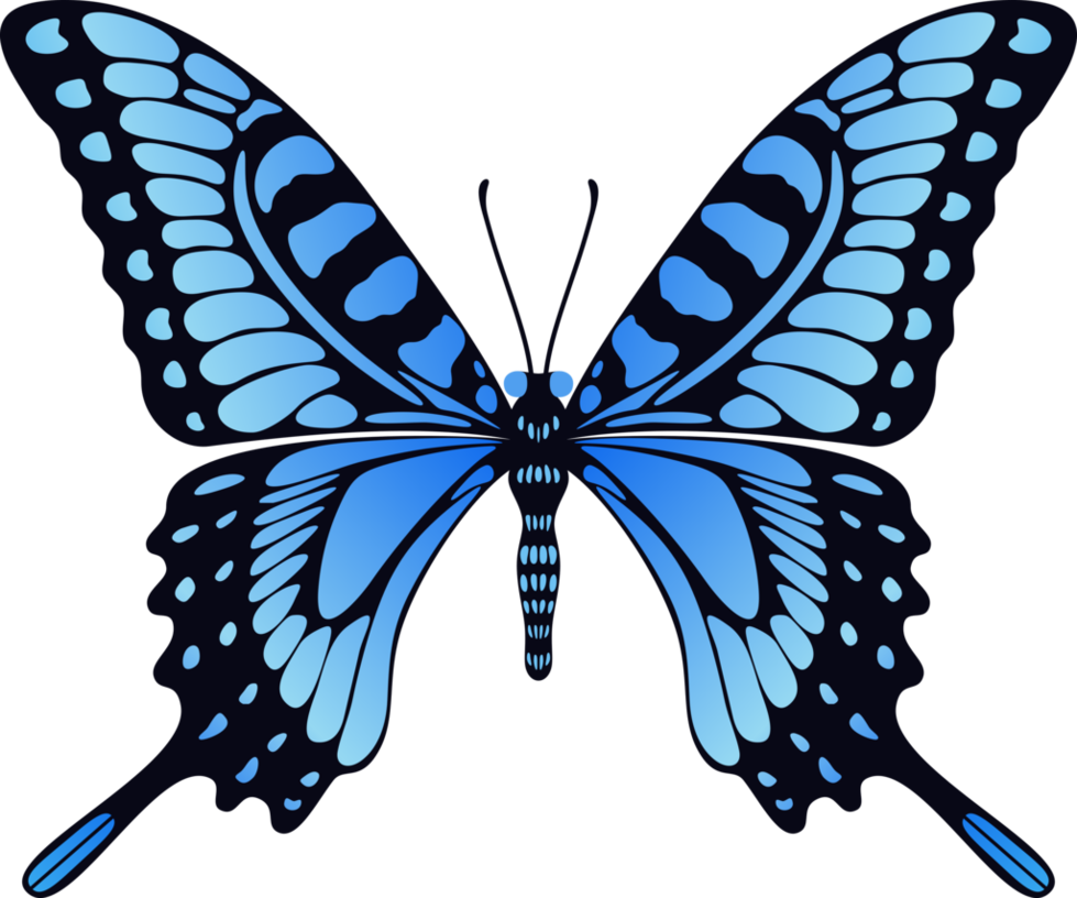 979x816 Butterfly Clip Art Black And White