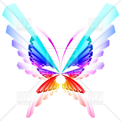 400x400 Abstract Colorful Butterfly Royalty Free Vector Clip Art Image